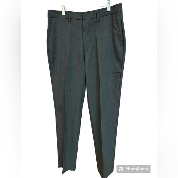 Haggar Standards Tic Weaver Charcoal Super Flex Waist Straight Fit NWT 34W x 32L - Picture 2 of 7